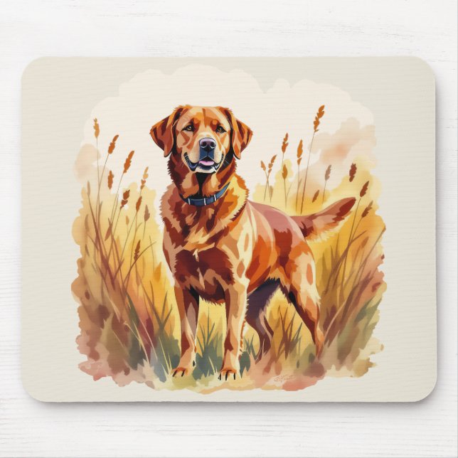Fox Red Labrador Retriever Dog Mouse Pad (Front)