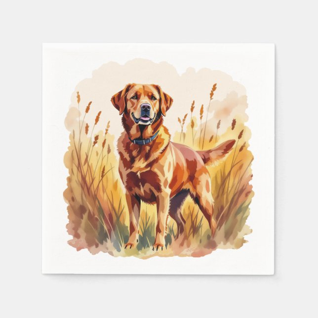 Fox Red Labrador Retriever Dog Napkin (Front)