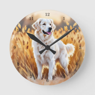 Fox Red Labrador Retriever Dog Round Clock