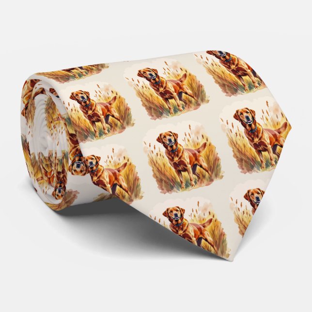 Fox Red Labrador Retriever Dog Tie (Rolled)
