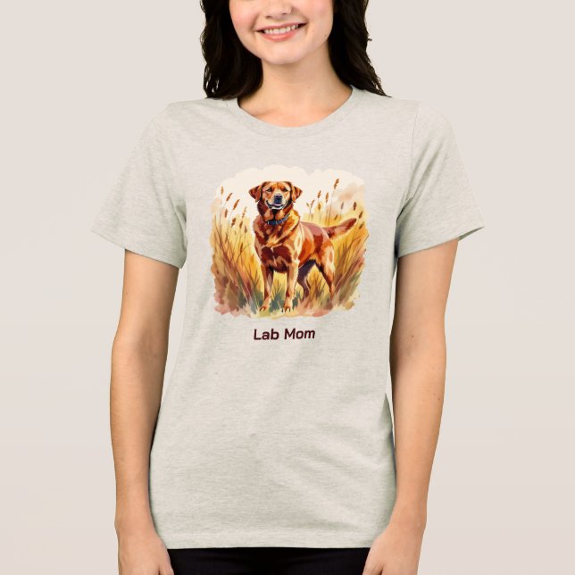 Fox Red Labrador Retriever Dog Tri-Blend Shirt (Front)