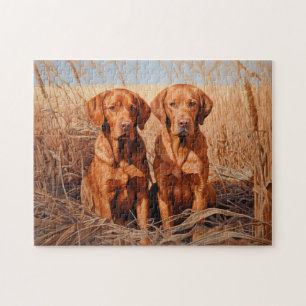 Fox red labrador retrievers jigsaw puzzle