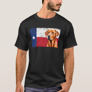 Fox Red Labrador Texas Flag Dog T-Shirt