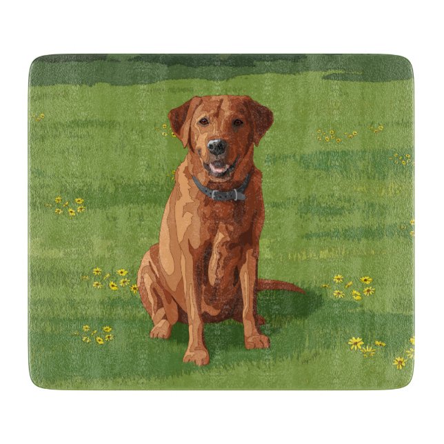 Fox Red Yellow Labrador Retriever Dog Cutting Board (Front)