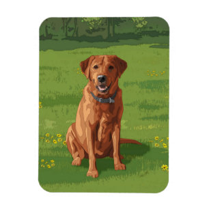 Fox Red Yellow Labrador Retriever Dog Magnet
