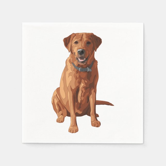 Fox Red Yellow Labrador Retriever Dog Napkin (Front)