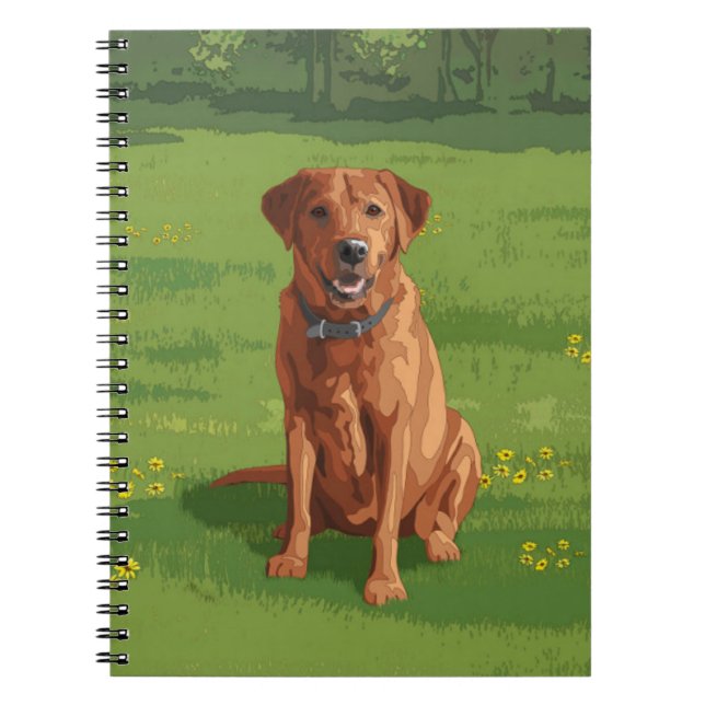 Fox Red Yellow Labrador Retriever Dog Notebook (Front)
