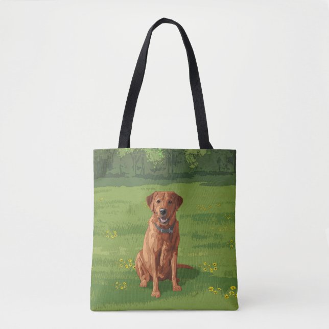 Fox Red Yellow Labrador Retriever Dog Tote Bag (Front)