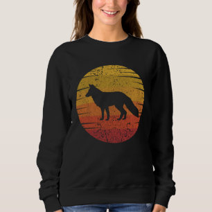 Fox Retro Sunset Fox Wild Animal Sweatshirt