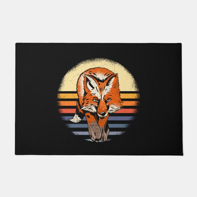 Fox Retro Vintage Doormat (Front)