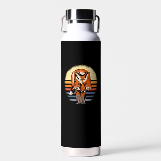 Fox Retro  Water Bottle (Front)