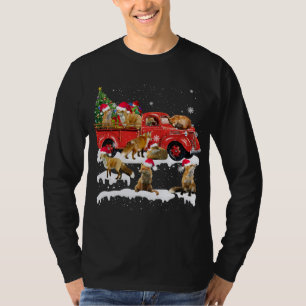 Fox Riding Red Truck Merry Christmas X-mas Ugly Gi T-Shirt