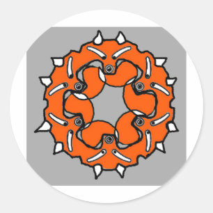 Fox ring gear classic round sticker