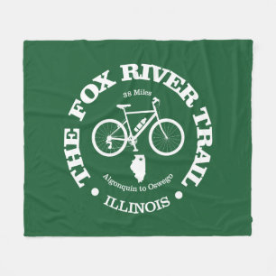 Fox River Trail (cycling) Fleece Blanket