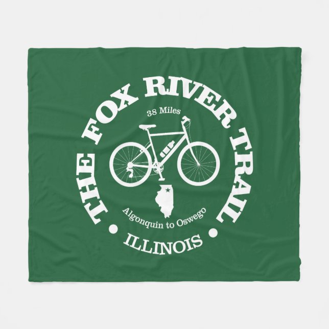 Fox River Trail (cycling) Fleece Blanket (Front (Horizontal))