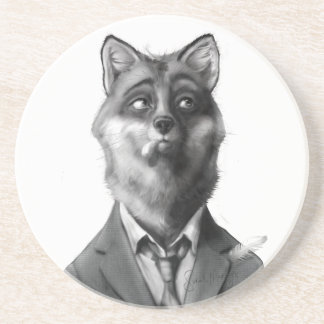 Fox Sandstone Drink Coaster (Front)
