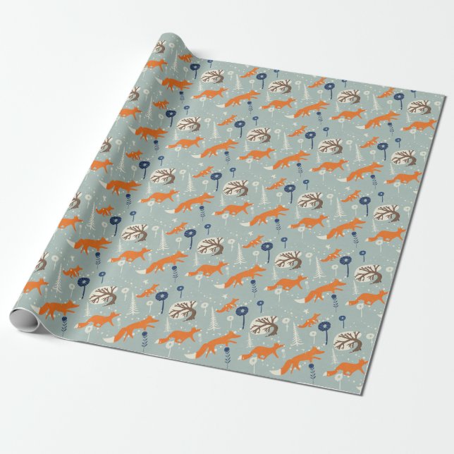 Fox Series Wrapping Paper (Unrolled)