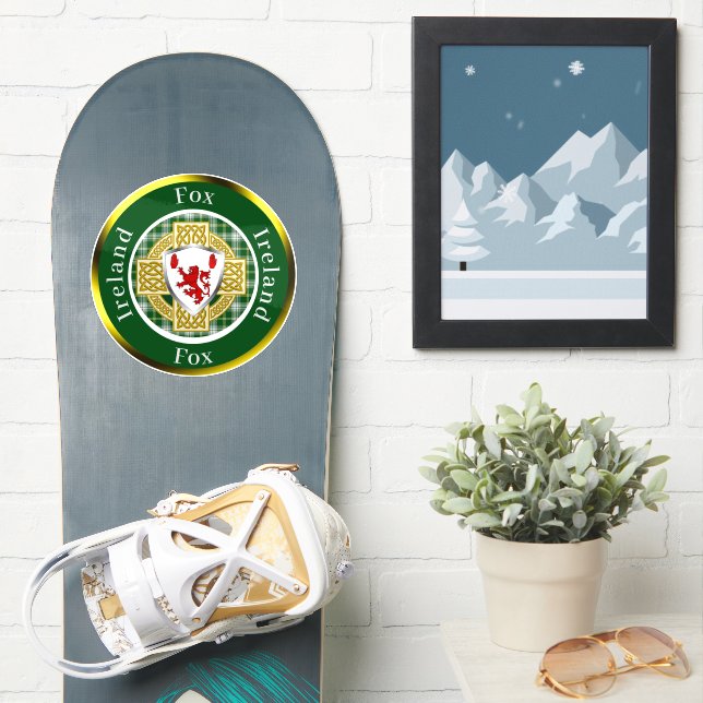 Fox Shield & Celtic Cross Personalised (Snowboard)
