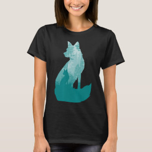 Fox Silhouette In The Forest Animal Hunter Hunting T-Shirt