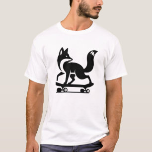 Fox silhouette minimalist skateboard skater T-Shirt