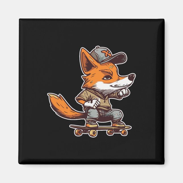 Fox Skateboarding Hob  Magnet (Front)