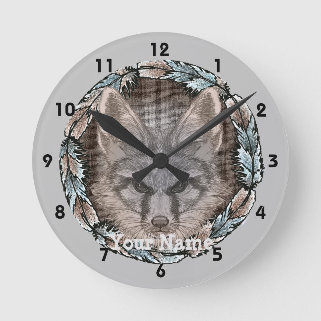 Fox Sketch Clock (Front)