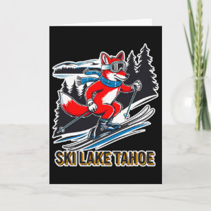 Fox Skiing Alpine Ski Adventure Lake Tahoe Califor Card