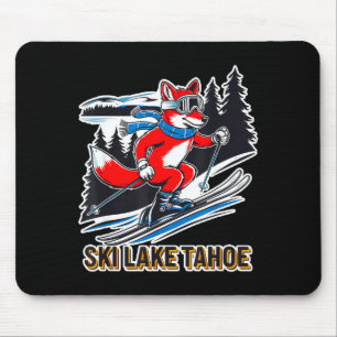 Fox skiing alpine ski adventure lake tahoe mouse pad