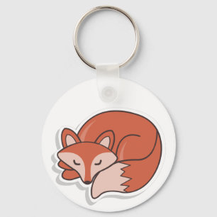 Fox Sleeping Key Ring