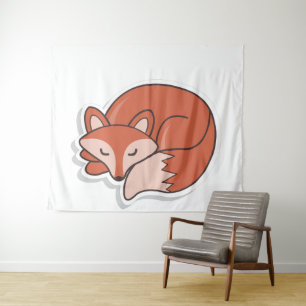 Fox Sleeping Tapestry