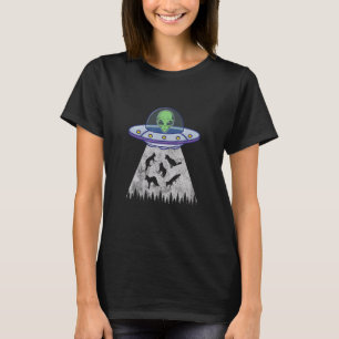 Fox  Space UFO Alien  Abduction Vintage Distress T-Shirt