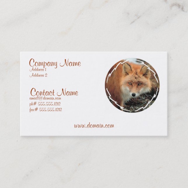 Fox Species Business Card (Front)