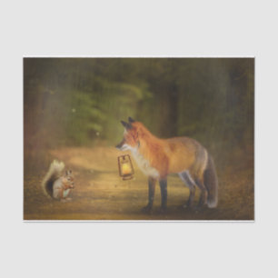 Fox Squirrel Autumn Forest Tissue Paper