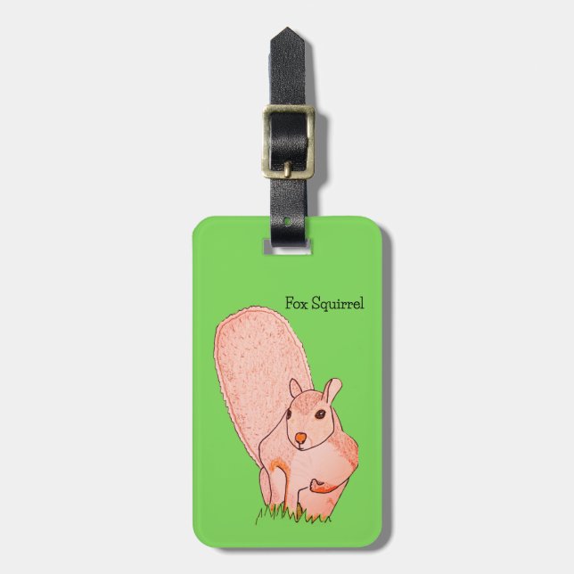 Fox Squirrel  Luggage Tag (Front Vertical)