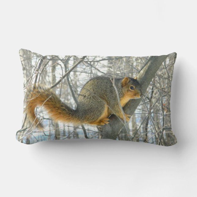 Fox Squirrel Profile Lumbar Cushion (Front)
