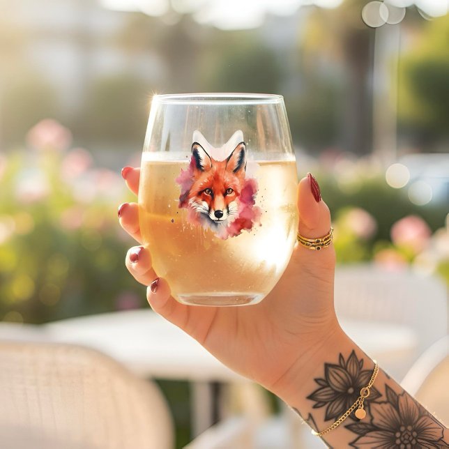 Fox Stemless Wine Glass (Creator Uploaded)