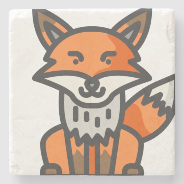 fox stone coaster (Front)