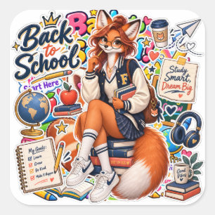 Fox Student Study Smart Back to School Stickers