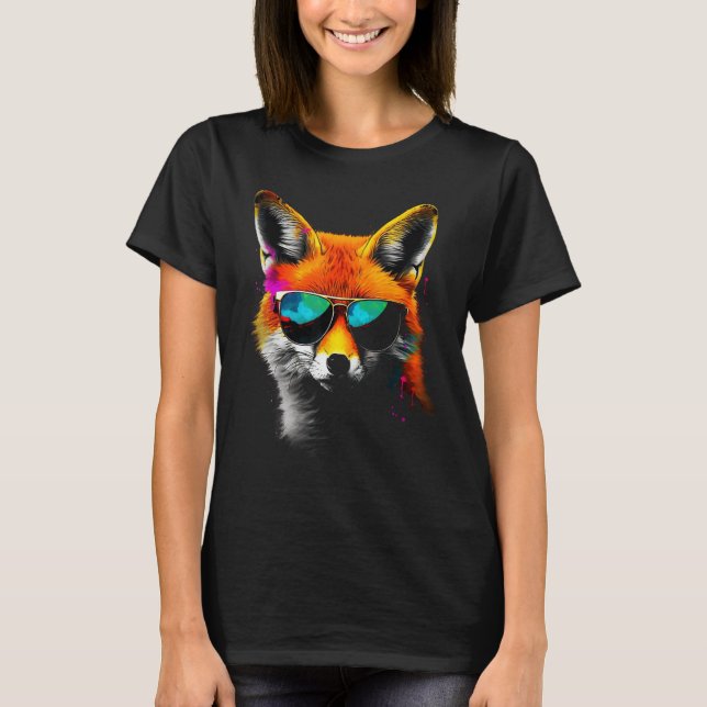 Fox Sunglasses  Animal Fox 1 T-Shirt (Front)