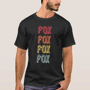 Fox Surname Funny Retro Vintage 80s Birthday Reuni T-Shirt