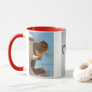 Fox Tail Squirrel Candy Cane Mug