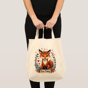 Fox Tales Boho Woodland Animal Art Tote Bag