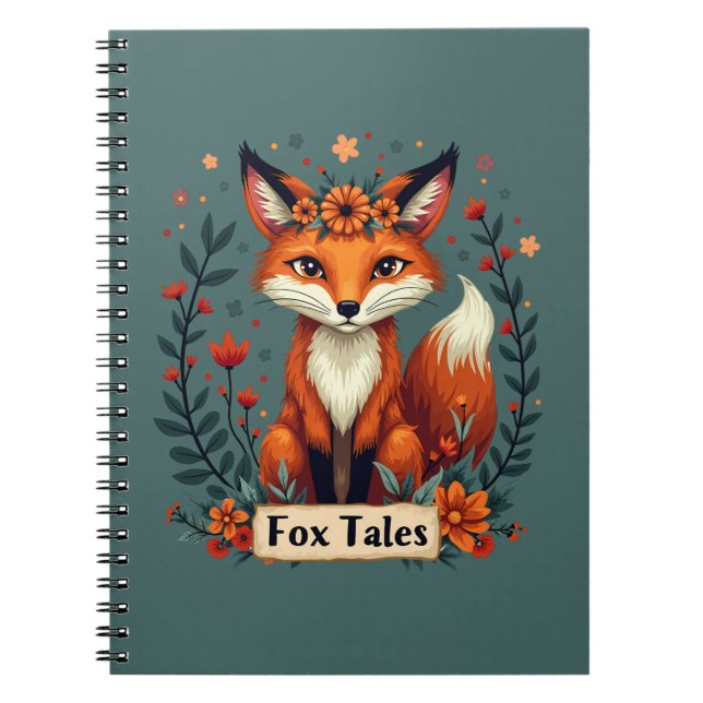 Fox Tales Boho Woodland Animal Notebook (Front)