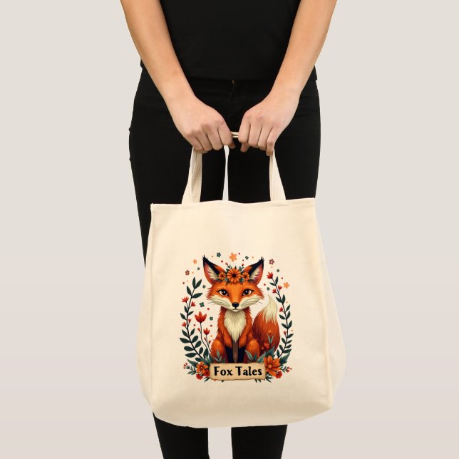 Fox Tales Boho Woodland Animal Tote Bag (Front (Product))