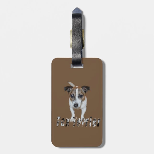 Fox Terrier And Fox Terrier Logo, Luggage Tag (Back Vertical)