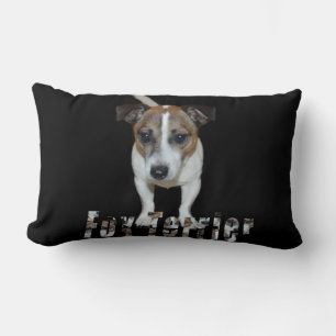 Fox Terrier And Logo, Lumbar Cushion