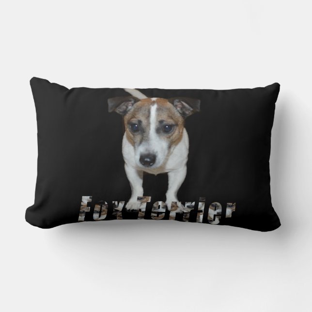 Fox Terrier And Logo, Lumbar Cushion (Front)
