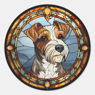 Fox Terrier Classic Round Sticker