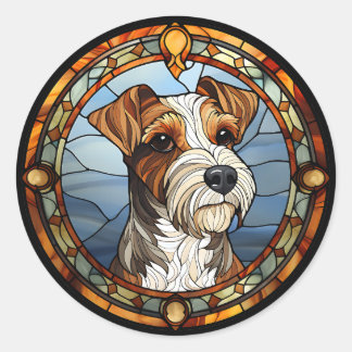 Fox Terrier Classic Round Sticker