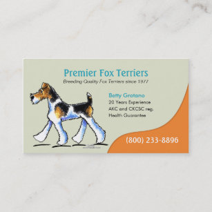 Fox Terrier Dog Breeder Puppy Business Business Card